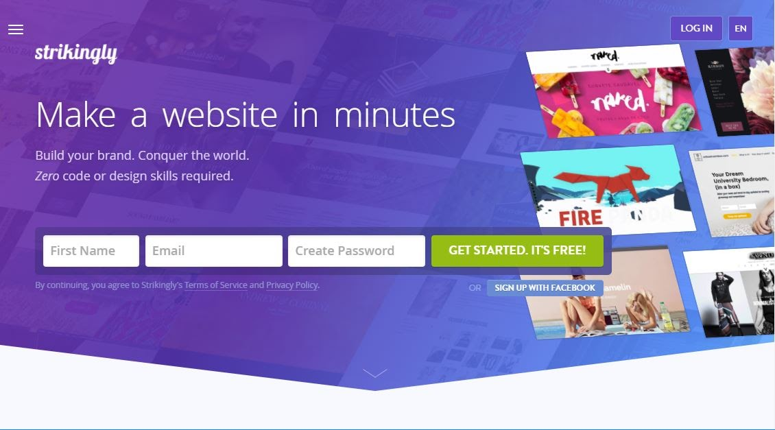 Strikingly landing page Strikingly landing page